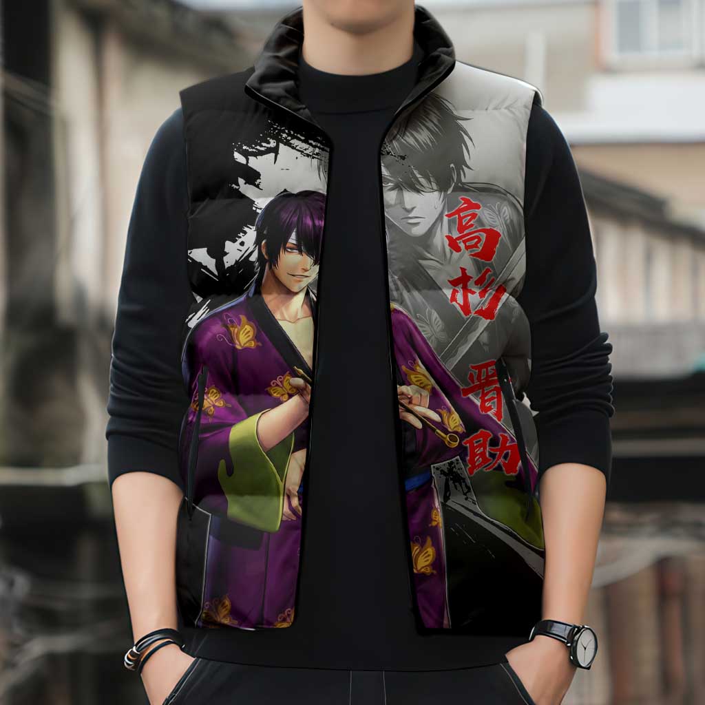 Shinsuke Takasugi Sleeveless Puffer Jacket Dark Ronin Ink Wash Style