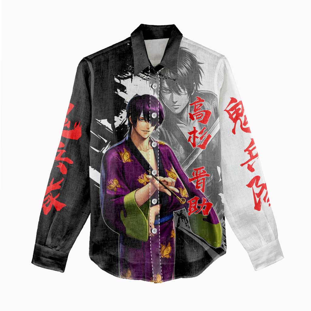 Shinsuke Takasugi Women Casual Shirt Dark Ronin Ink Wash Style