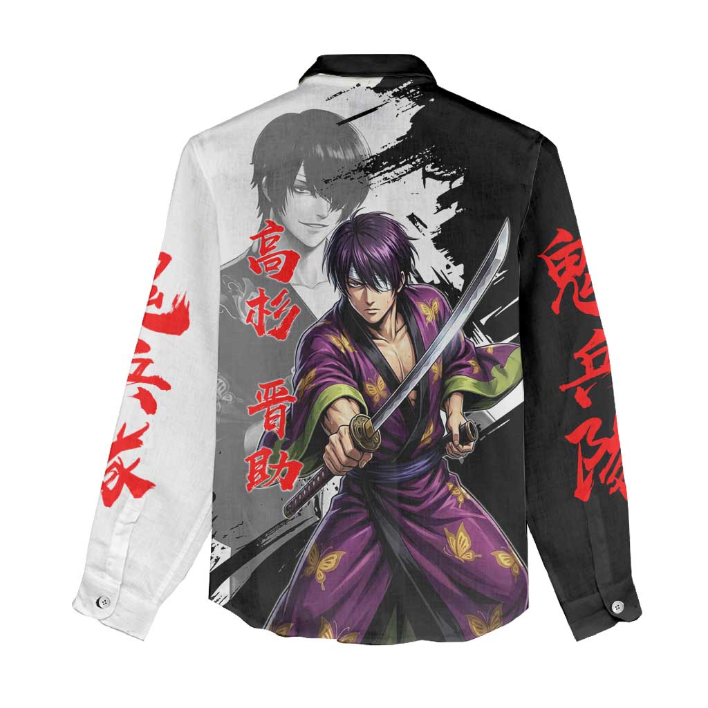 Shinsuke Takasugi Women Casual Shirt Dark Ronin Ink Wash Style
