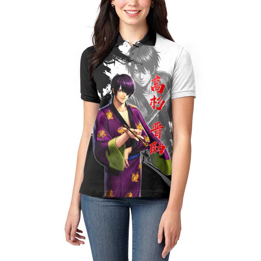 Shinsuke Takasugi Women Polo Shirt Dark Ronin Ink Wash Style