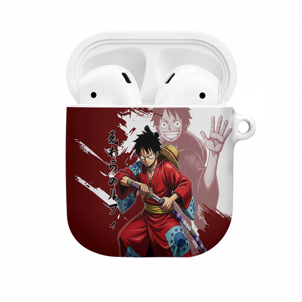 Wano Samurai Luffy AirPods Case One Piece Warrior Straw Hat