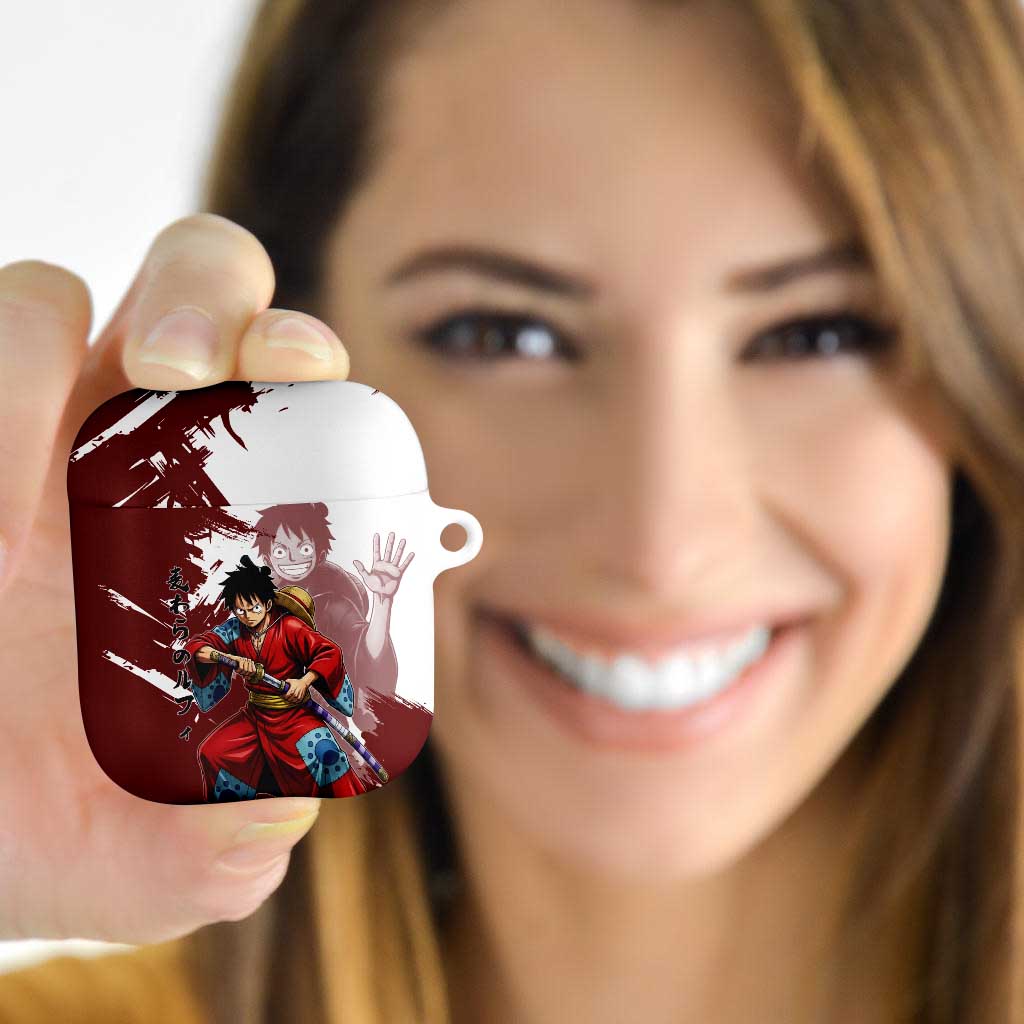 Wano Samurai Luffy AirPods Case One Piece Warrior Straw Hat