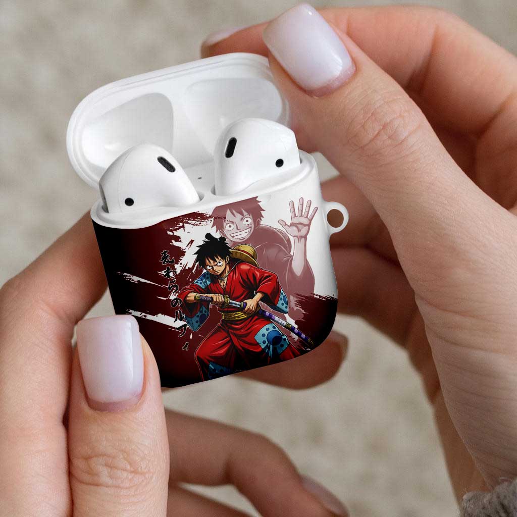 Wano Samurai Luffy AirPods Case One Piece Warrior Straw Hat