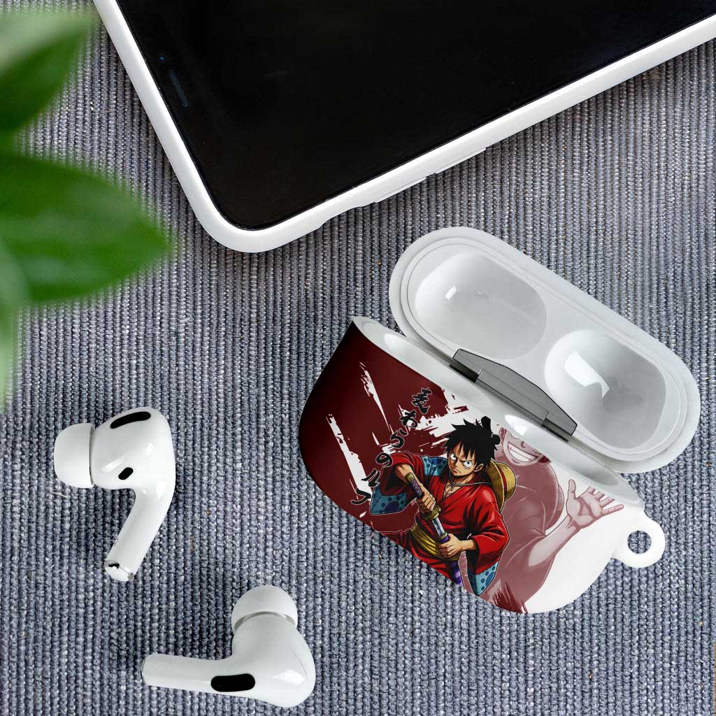 Wano Samurai Luffy AirPods Case One Piece Warrior Straw Hat