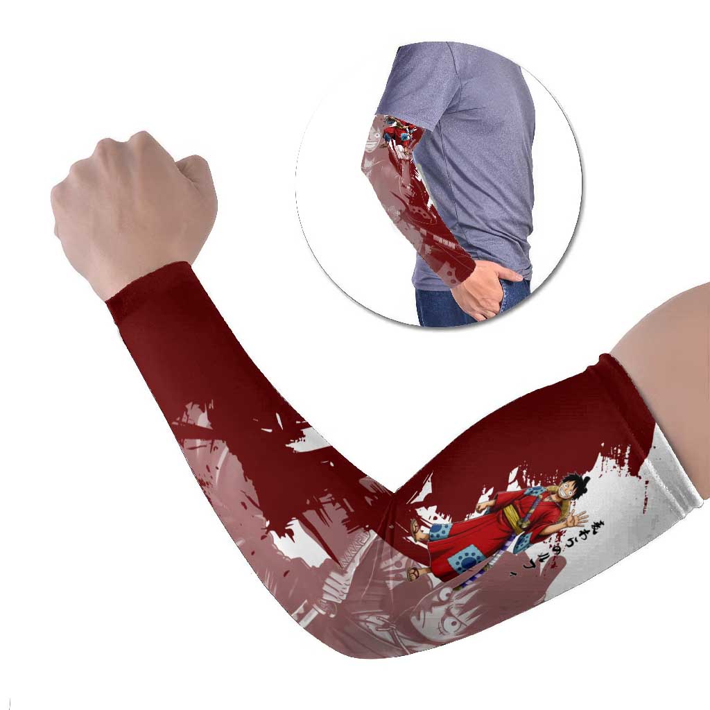 Wano Samurai Luffy Arm Sleeves One Piece Warrior Straw Hat