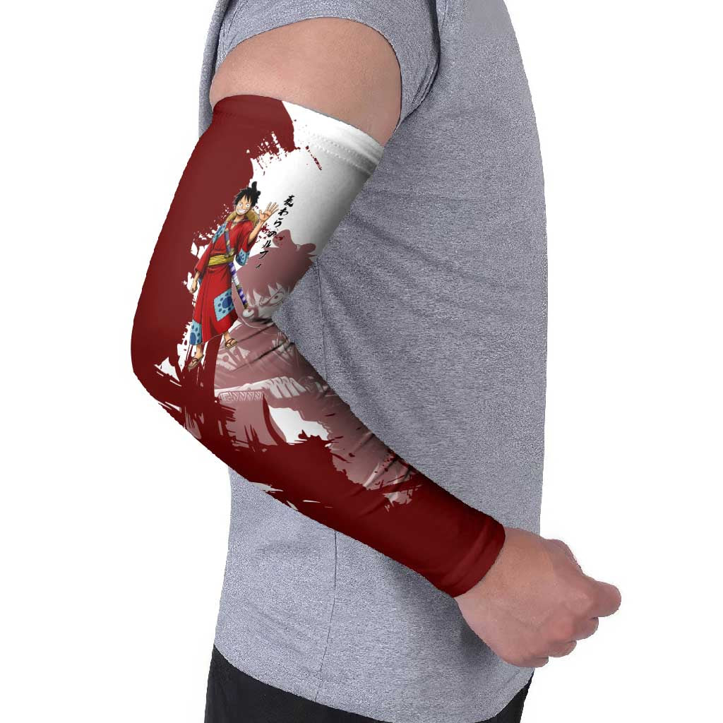 Wano Samurai Luffy Arm Sleeves One Piece Warrior Straw Hat