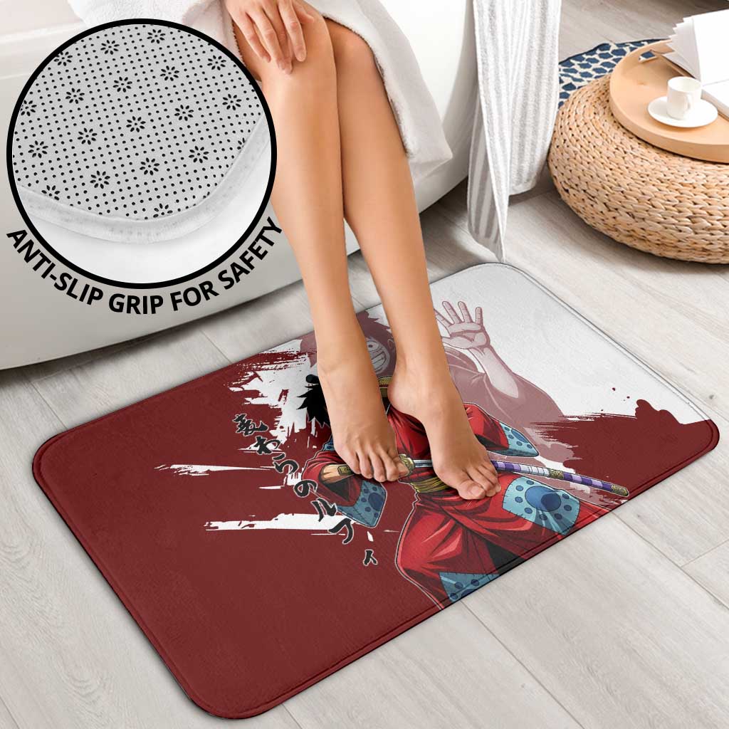 Wano Samurai Luffy Bathroom Set One Piece Warrior Straw Hat
