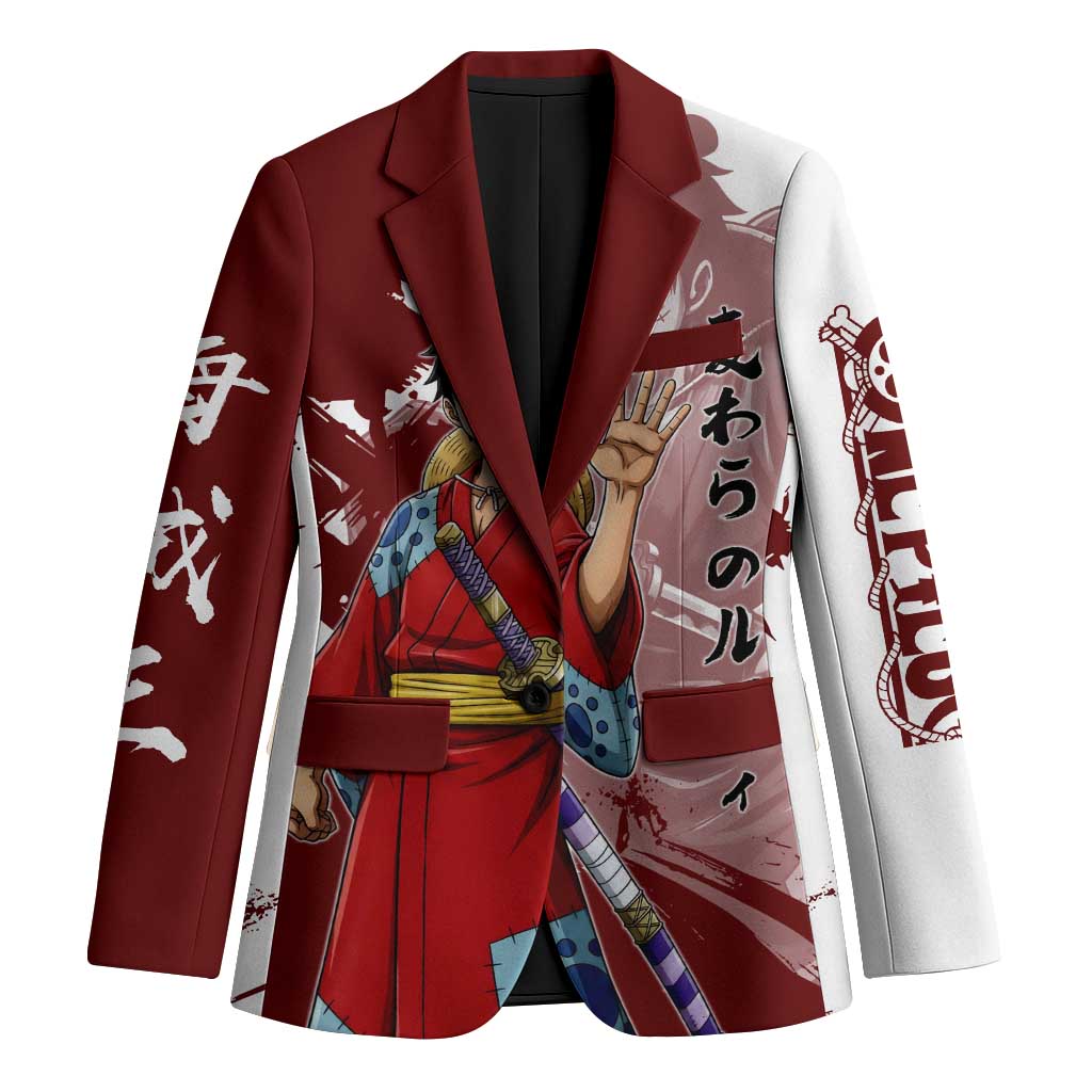 Wano Samurai Luffy Blazer One Piece Warrior Straw Hat