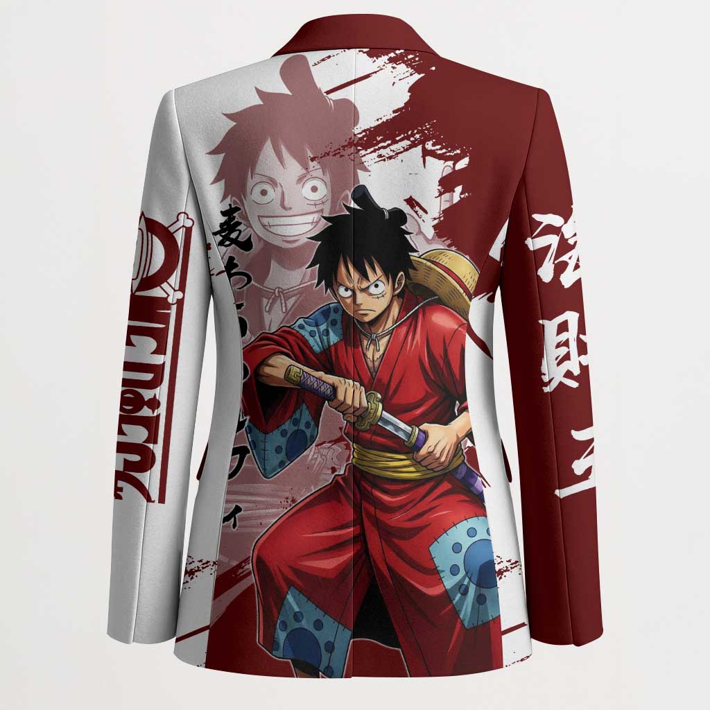 Wano Samurai Luffy Blazer One Piece Warrior Straw Hat