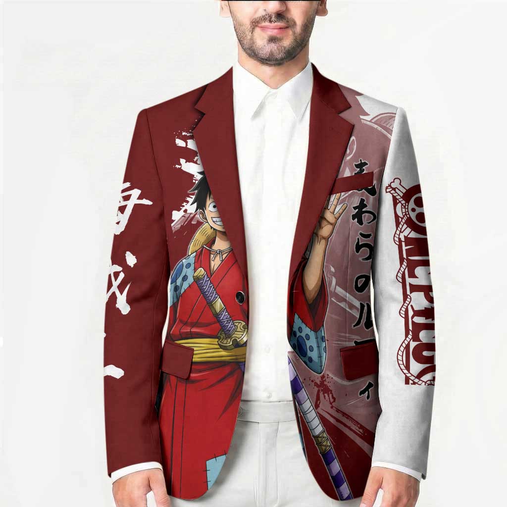 Wano Samurai Luffy Blazer One Piece Warrior Straw Hat