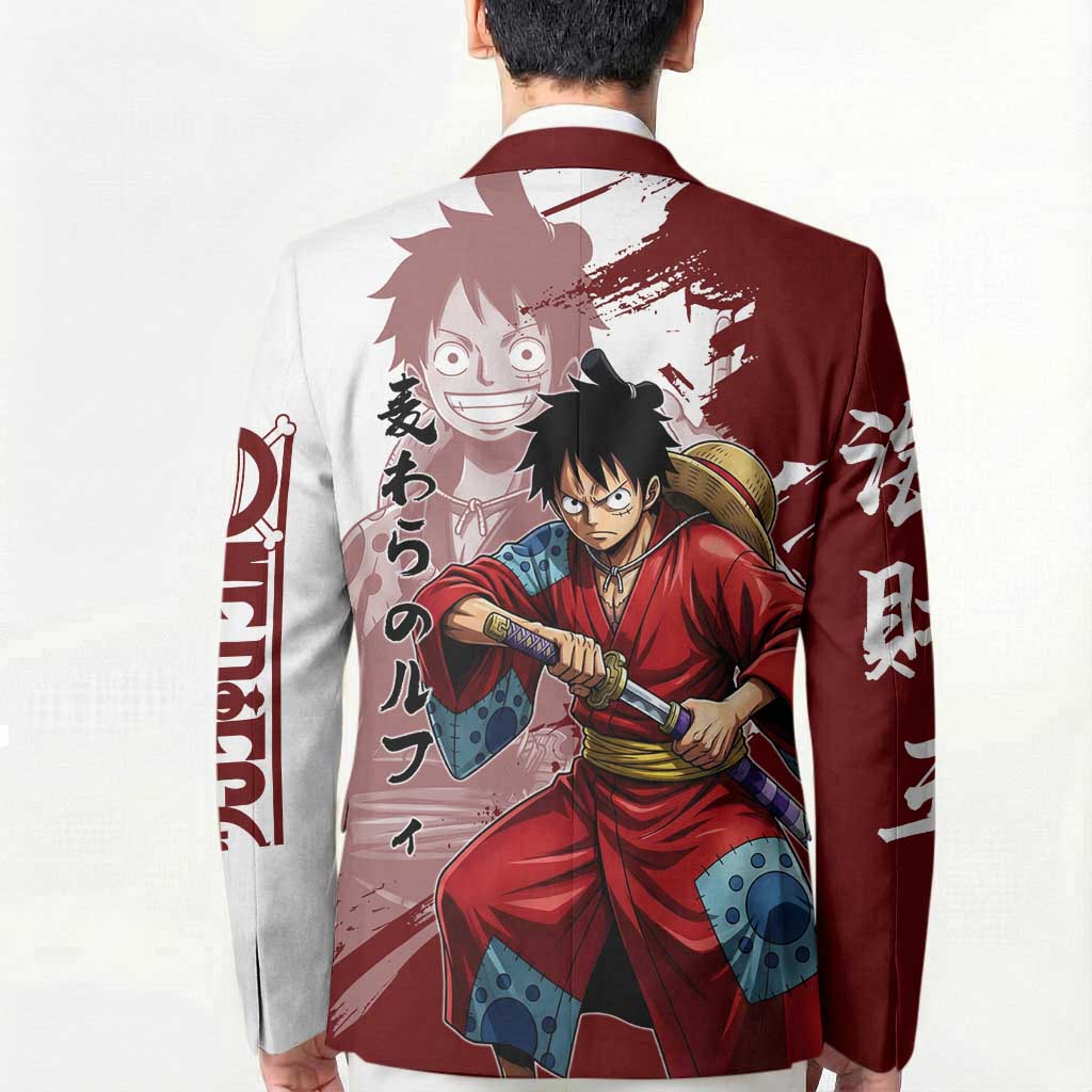 Wano Samurai Luffy Blazer One Piece Warrior Straw Hat