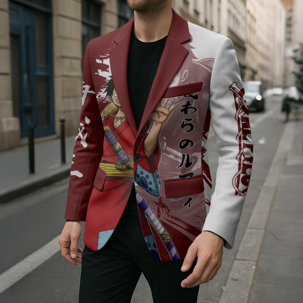 Wano Samurai Luffy Blazer One Piece Warrior Straw Hat