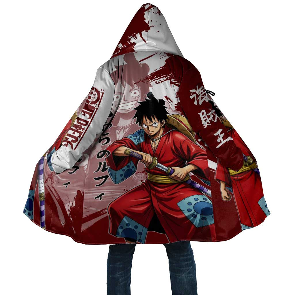 Wano Samurai Luffy Cloak One Piece Warrior Straw Hat