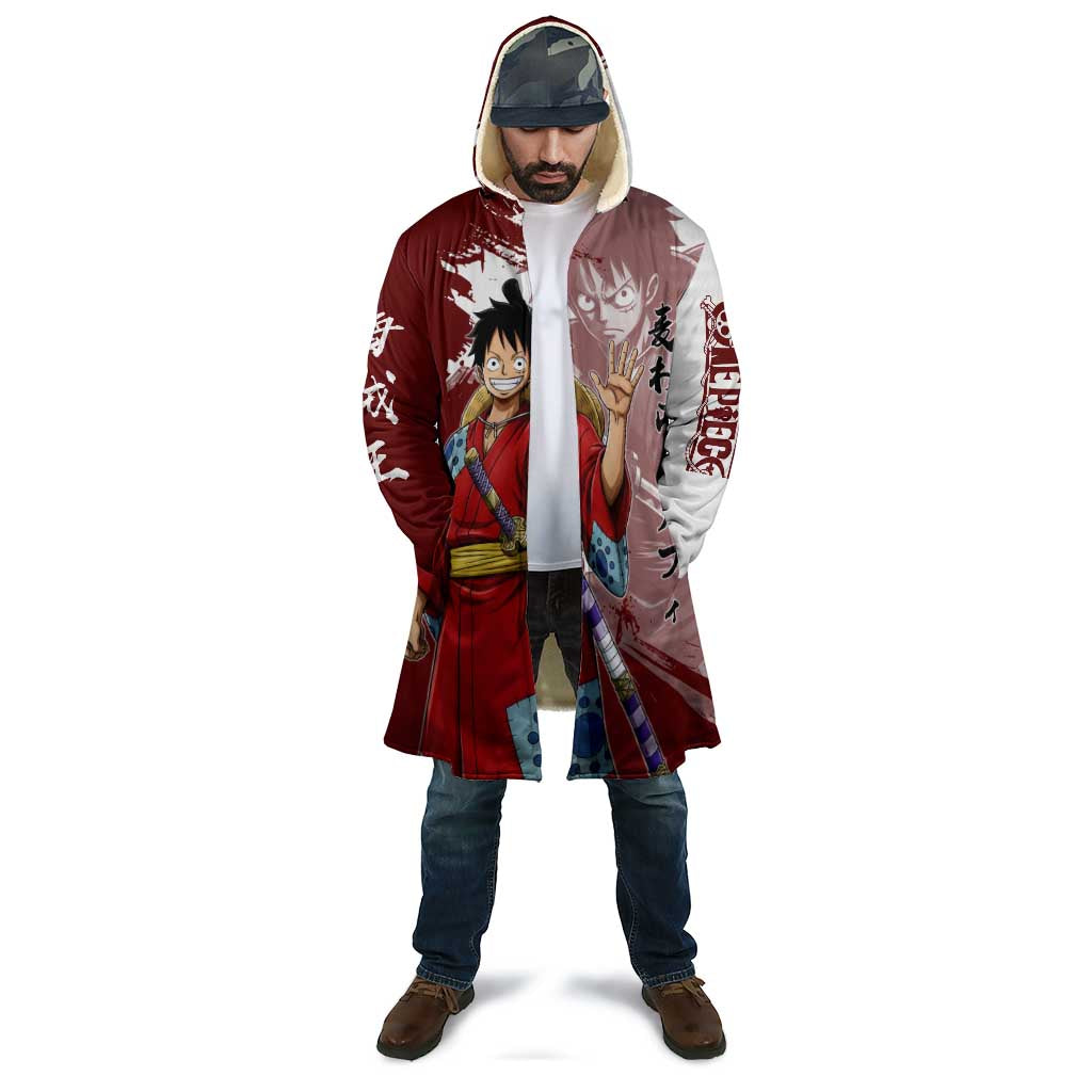 Wano Samurai Luffy Cloak One Piece Warrior Straw Hat