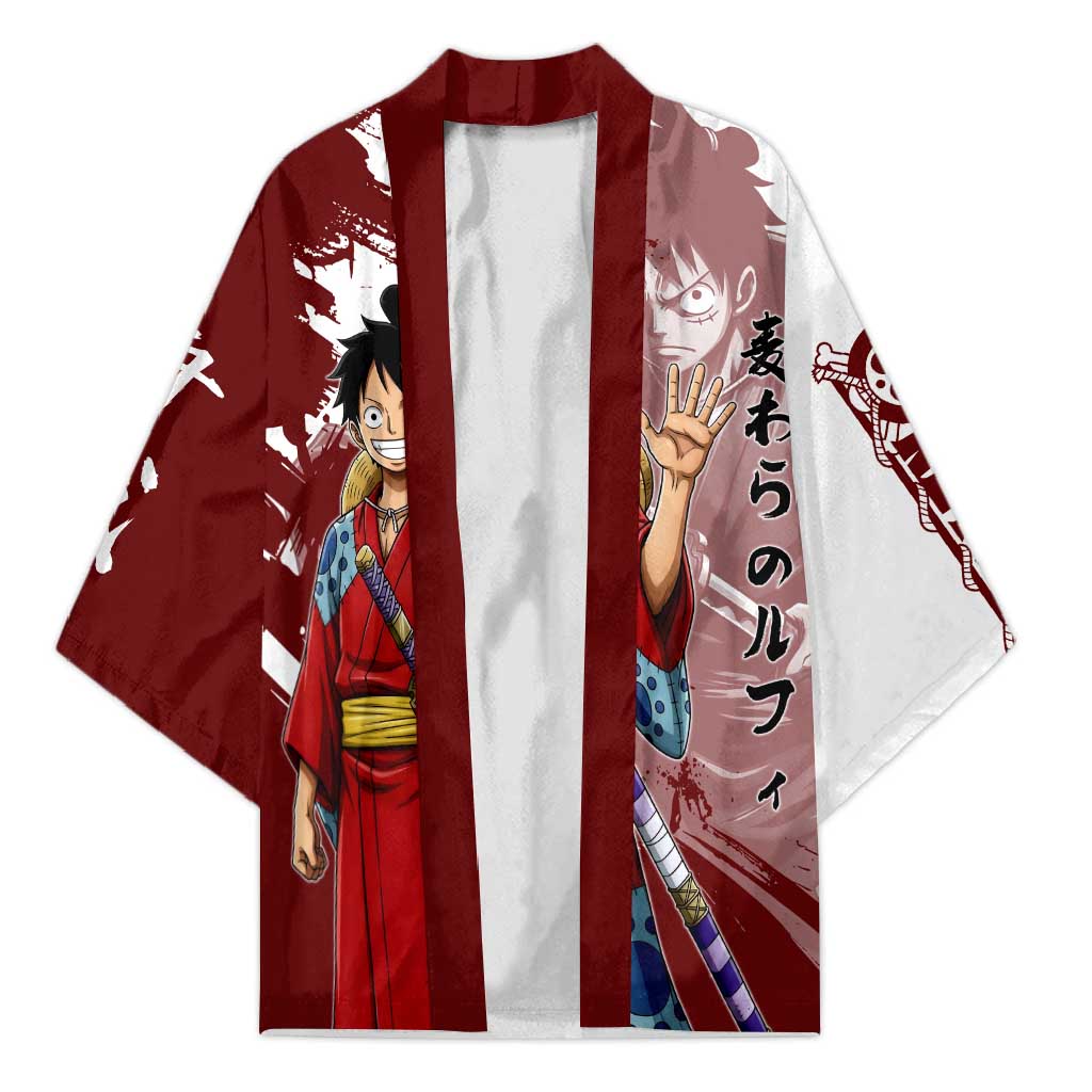 Wano Samurai Luffy Kimono One Piece Warrior Straw Hat