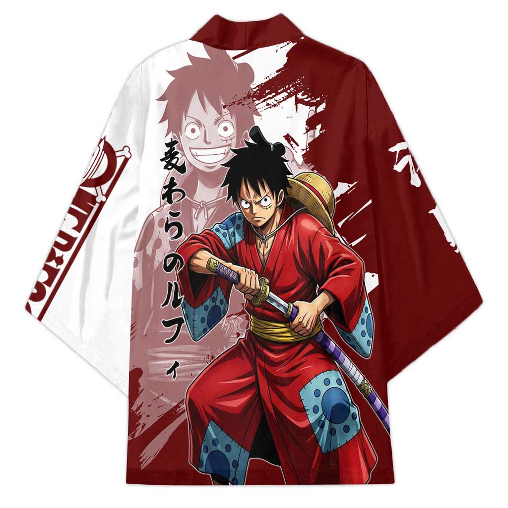 Wano Samurai Luffy Kimono One Piece Warrior Straw Hat
