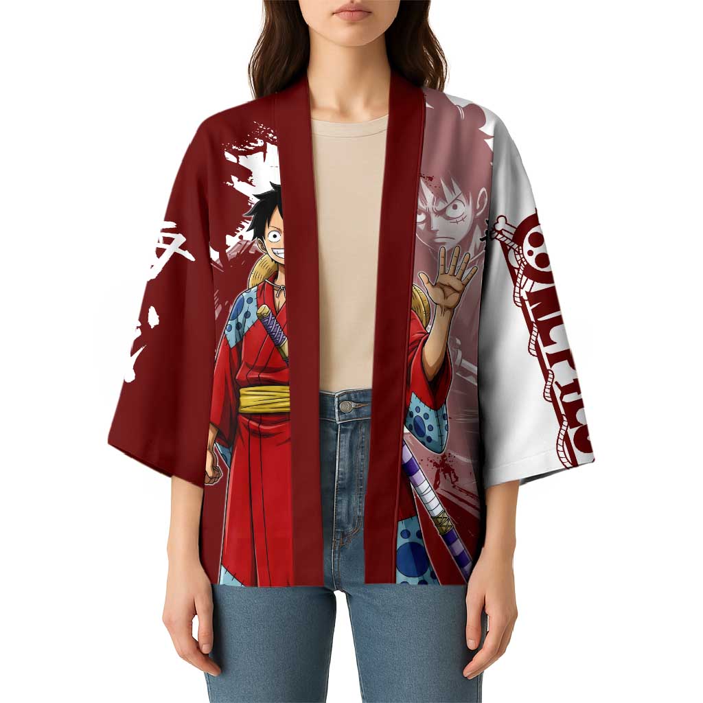 Wano Samurai Luffy Kimono One Piece Warrior Straw Hat