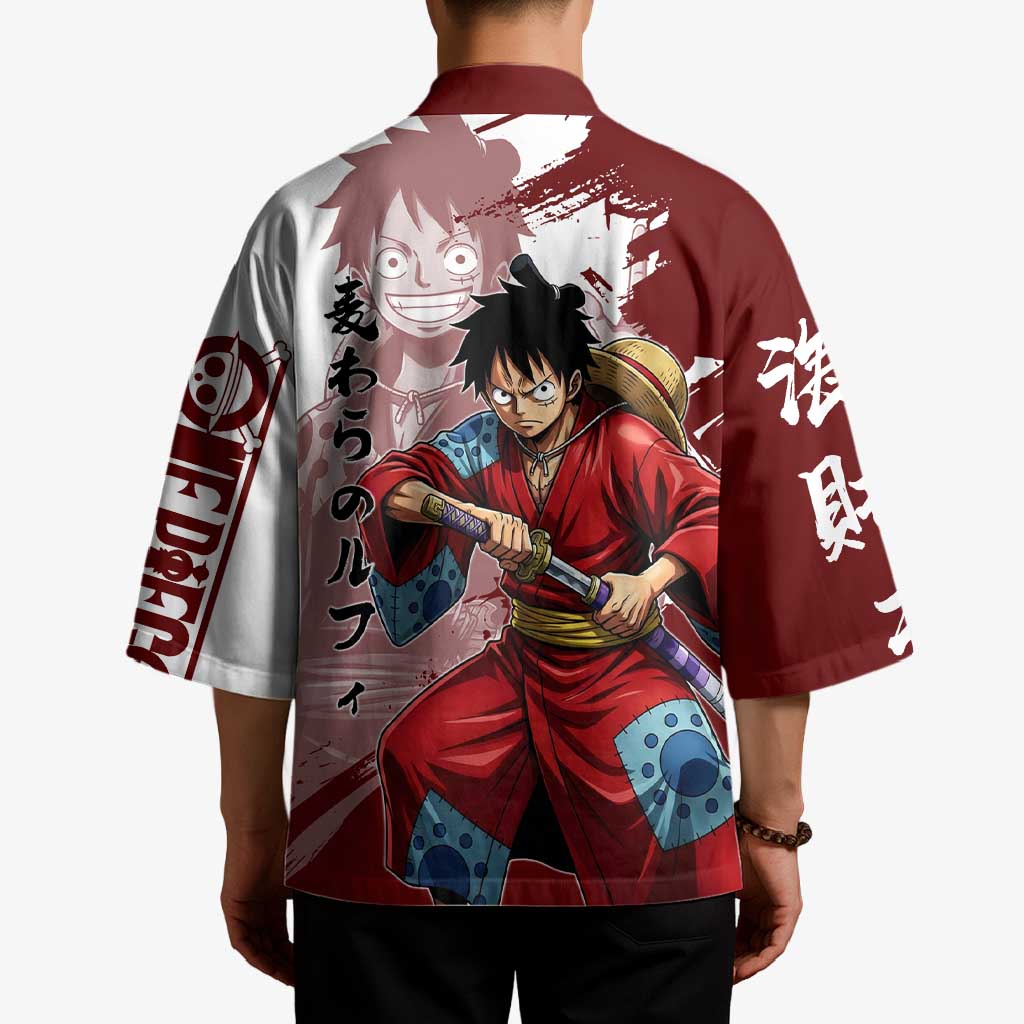 Wano Samurai Luffy Kimono One Piece Warrior Straw Hat