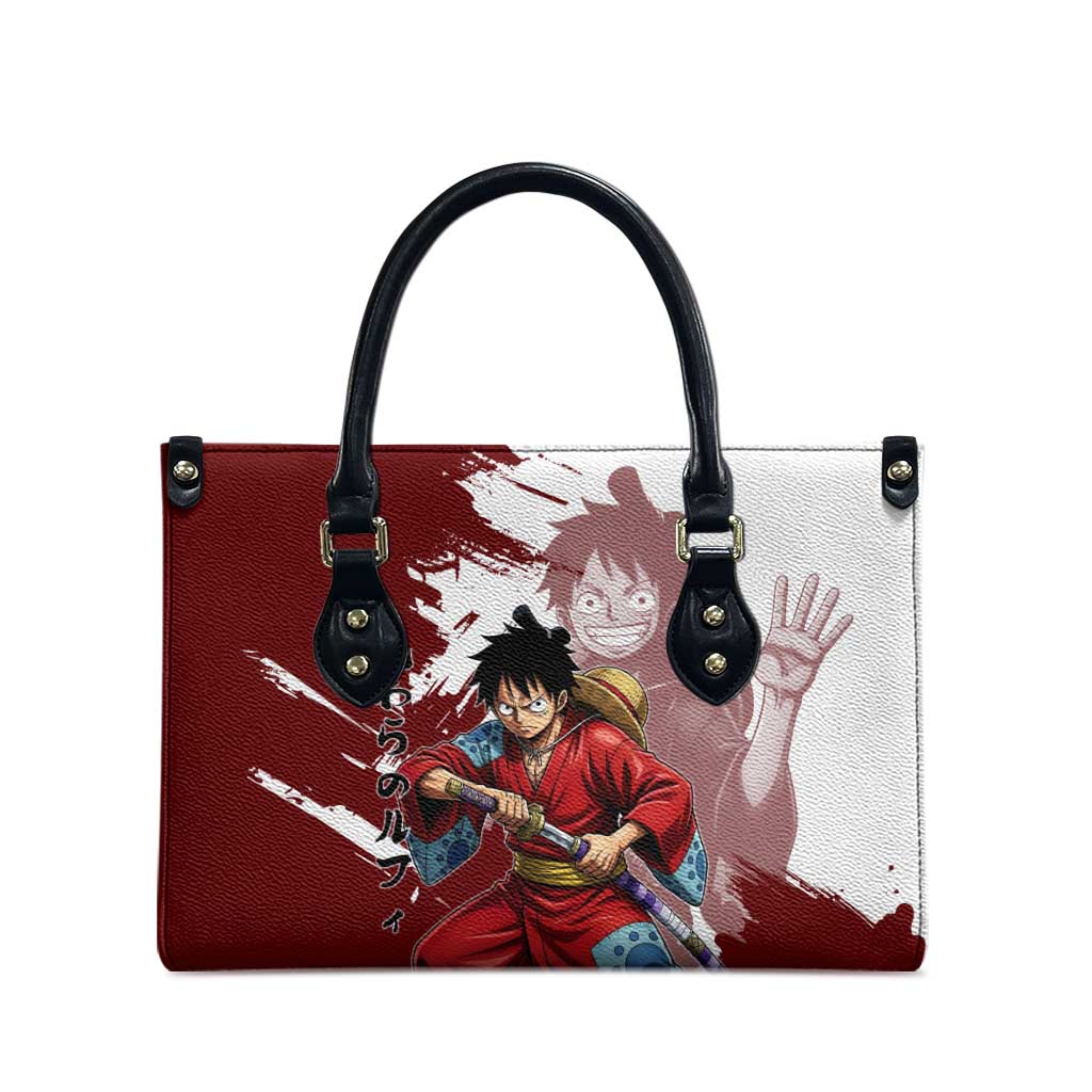 Wano Samurai Luffy Leather Bag One Piece Warrior Straw Hat