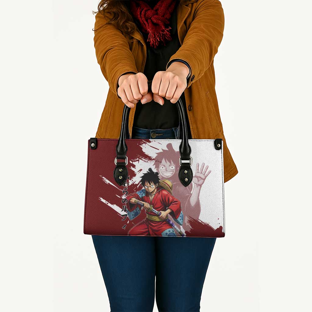 Wano Samurai Luffy Leather Bag One Piece Warrior Straw Hat