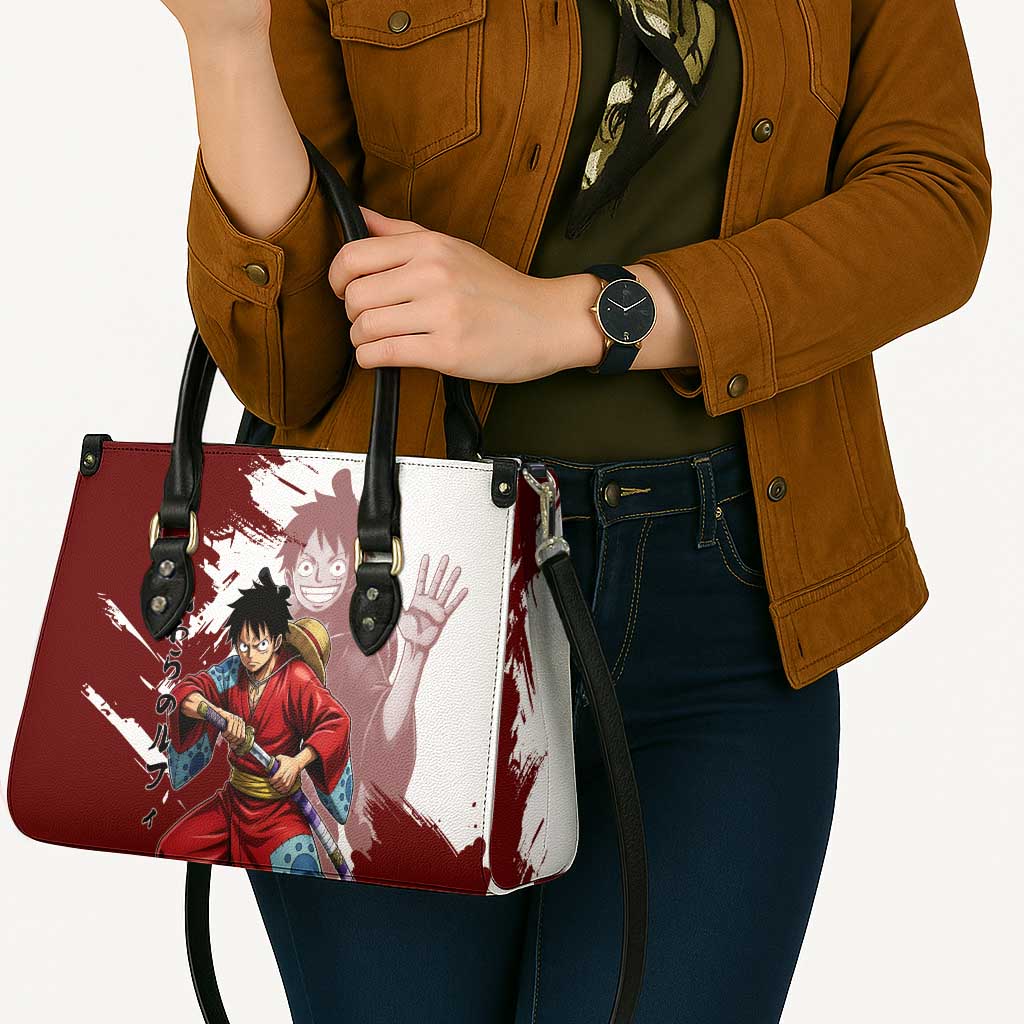 Wano Samurai Luffy Leather Bag One Piece Warrior Straw Hat