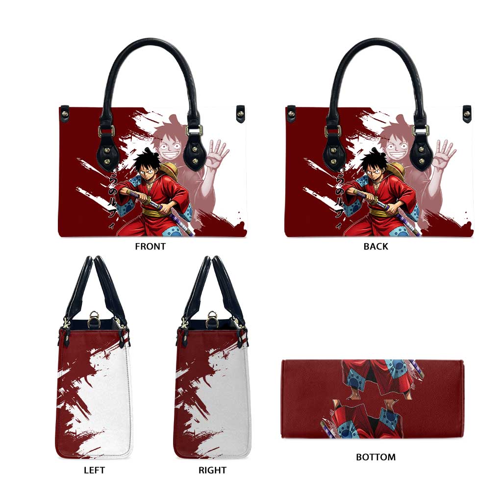 Wano Samurai Luffy Leather Bag One Piece Warrior Straw Hat