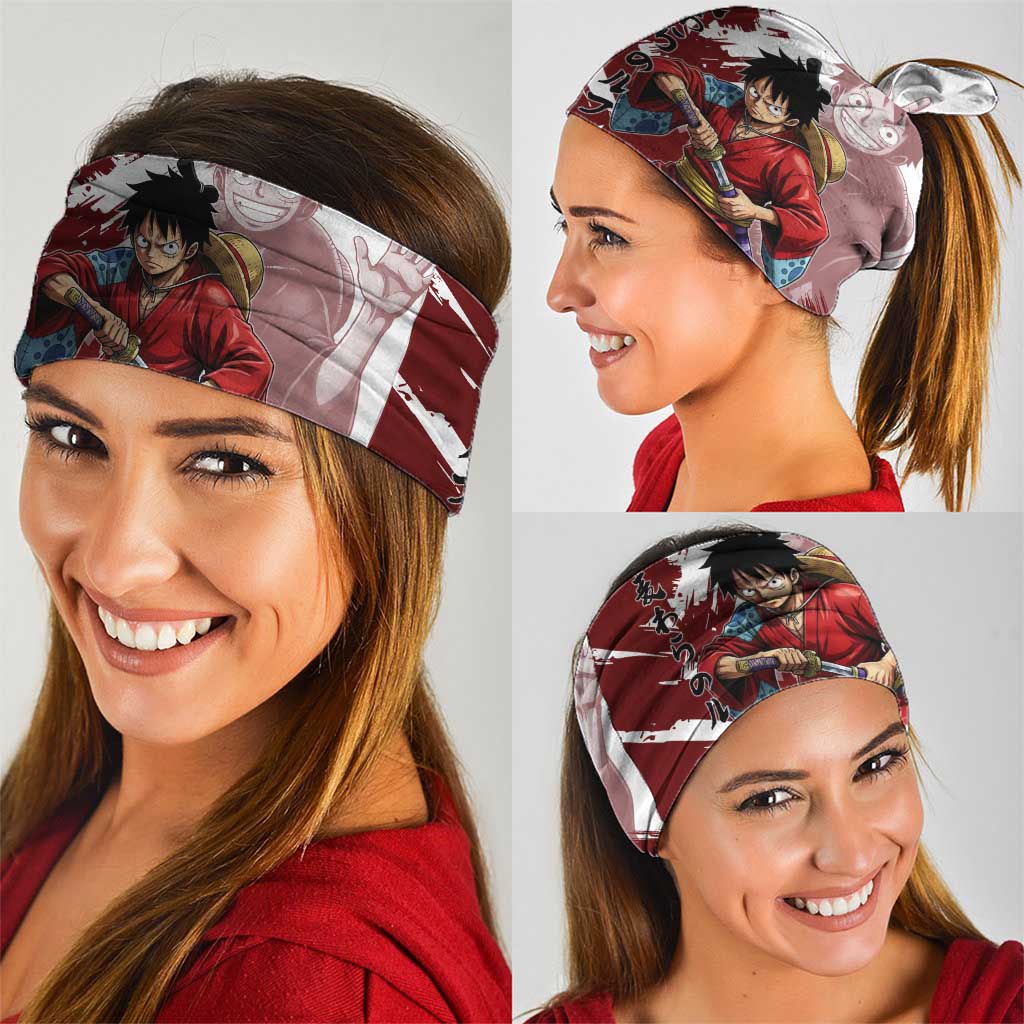 Wano Samurai Luffy Neck Gaiter One Piece Warrior Straw Hat