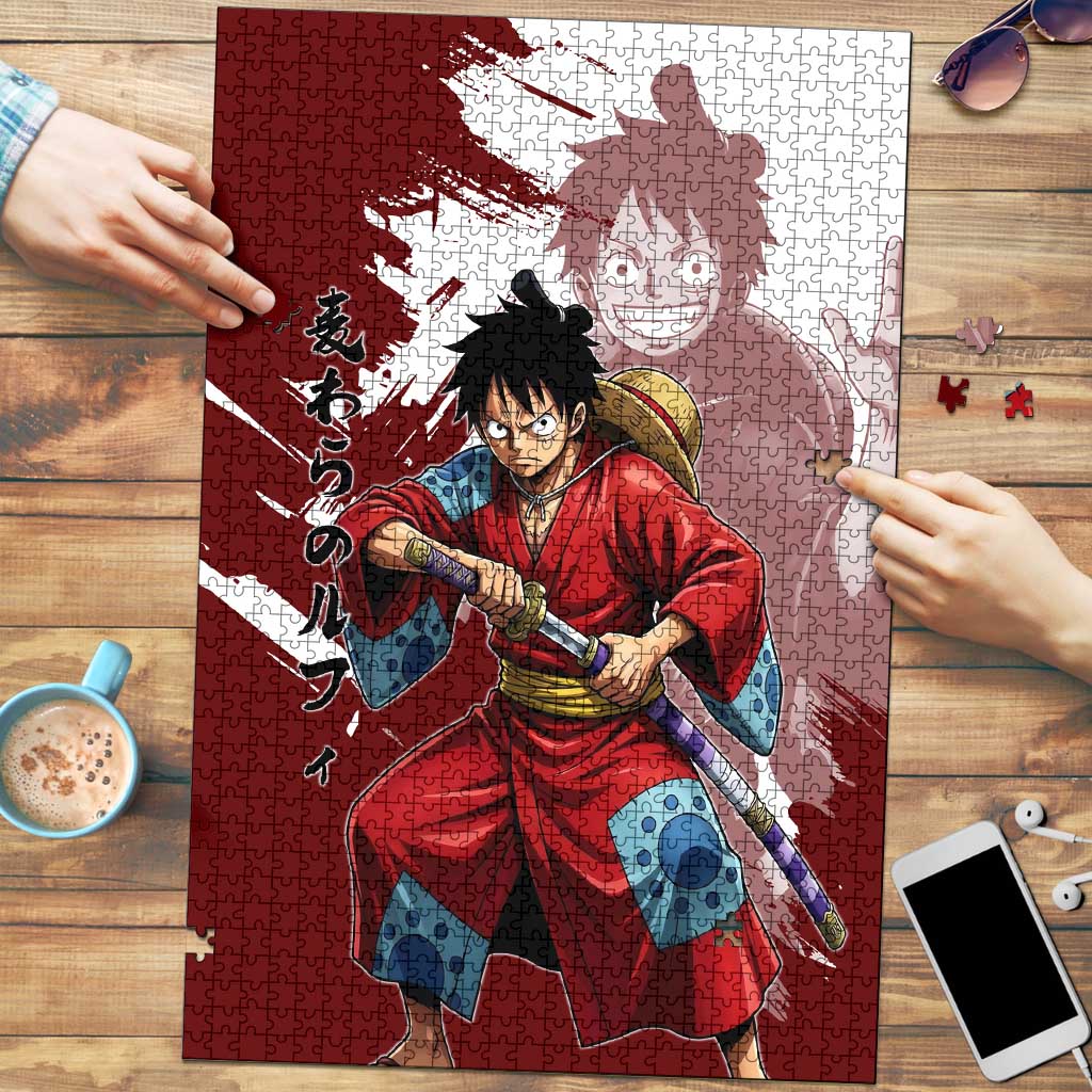 Wano Samurai Luffy Puzzle One Piece Warrior Straw Hat