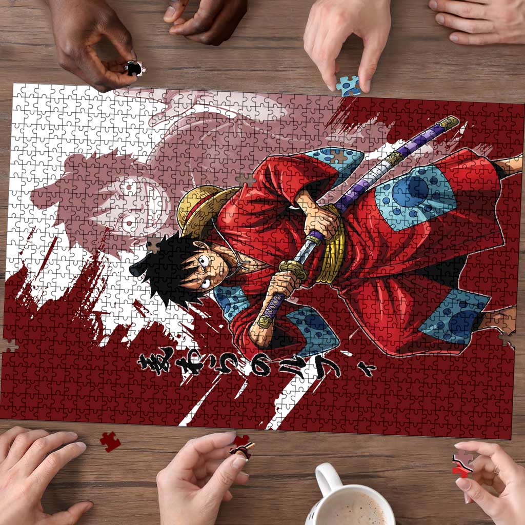 Wano Samurai Luffy Puzzle One Piece Warrior Straw Hat