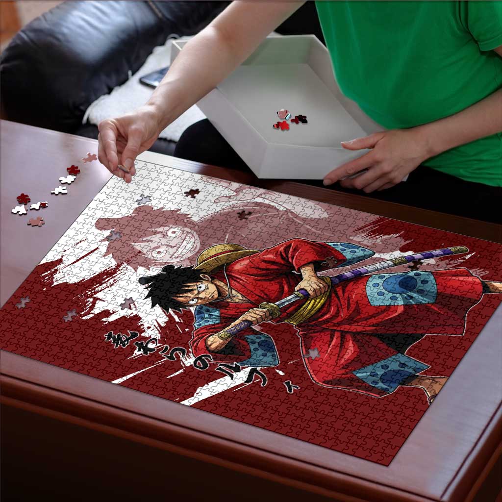 Wano Samurai Luffy Puzzle One Piece Warrior Straw Hat