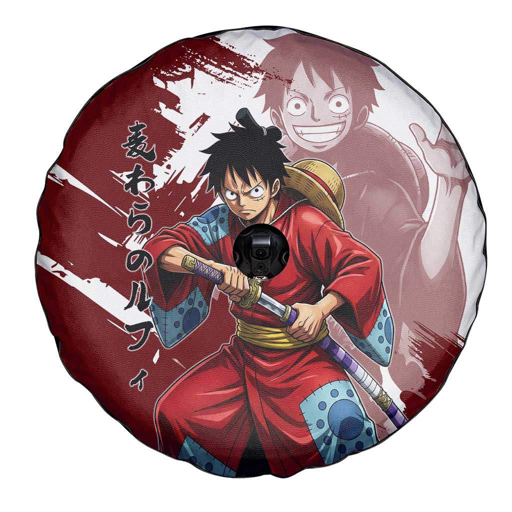 Wano Samurai Luffy Spare Tire Cover One Piece Warrior Straw Hat