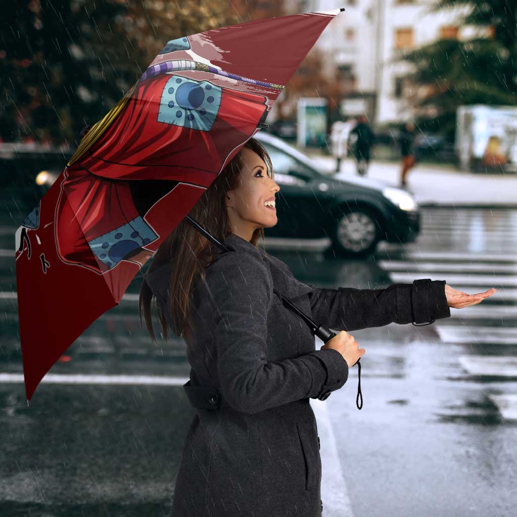 Wano Samurai Luffy Umbrella One Piece Warrior Straw Hat