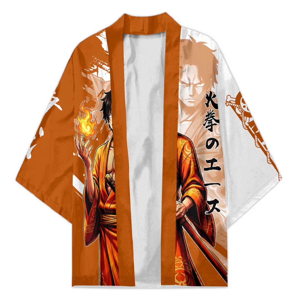 Wano Samurai Portgas D. Ace Kimono Fiery One Piece Brush Art