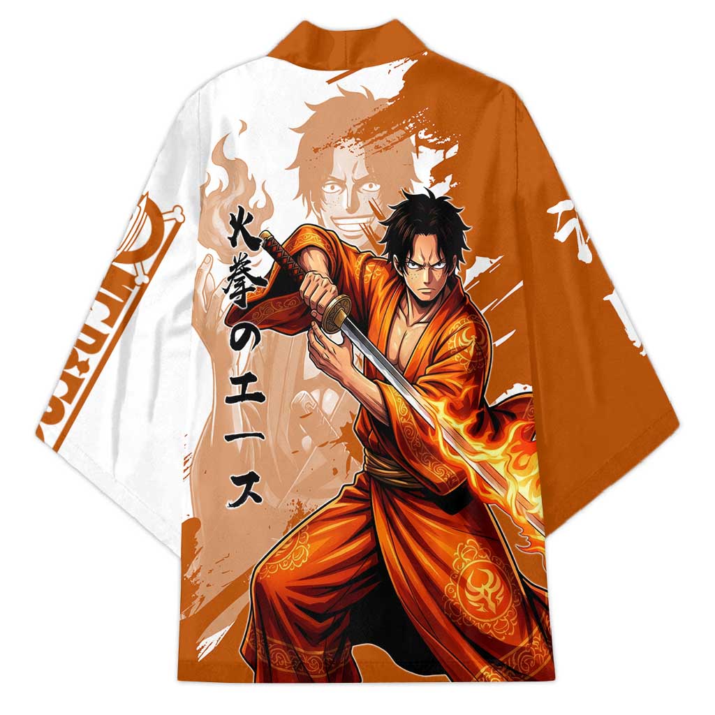 Wano Samurai Portgas D. Ace Kimono Fiery One Piece Brush Art