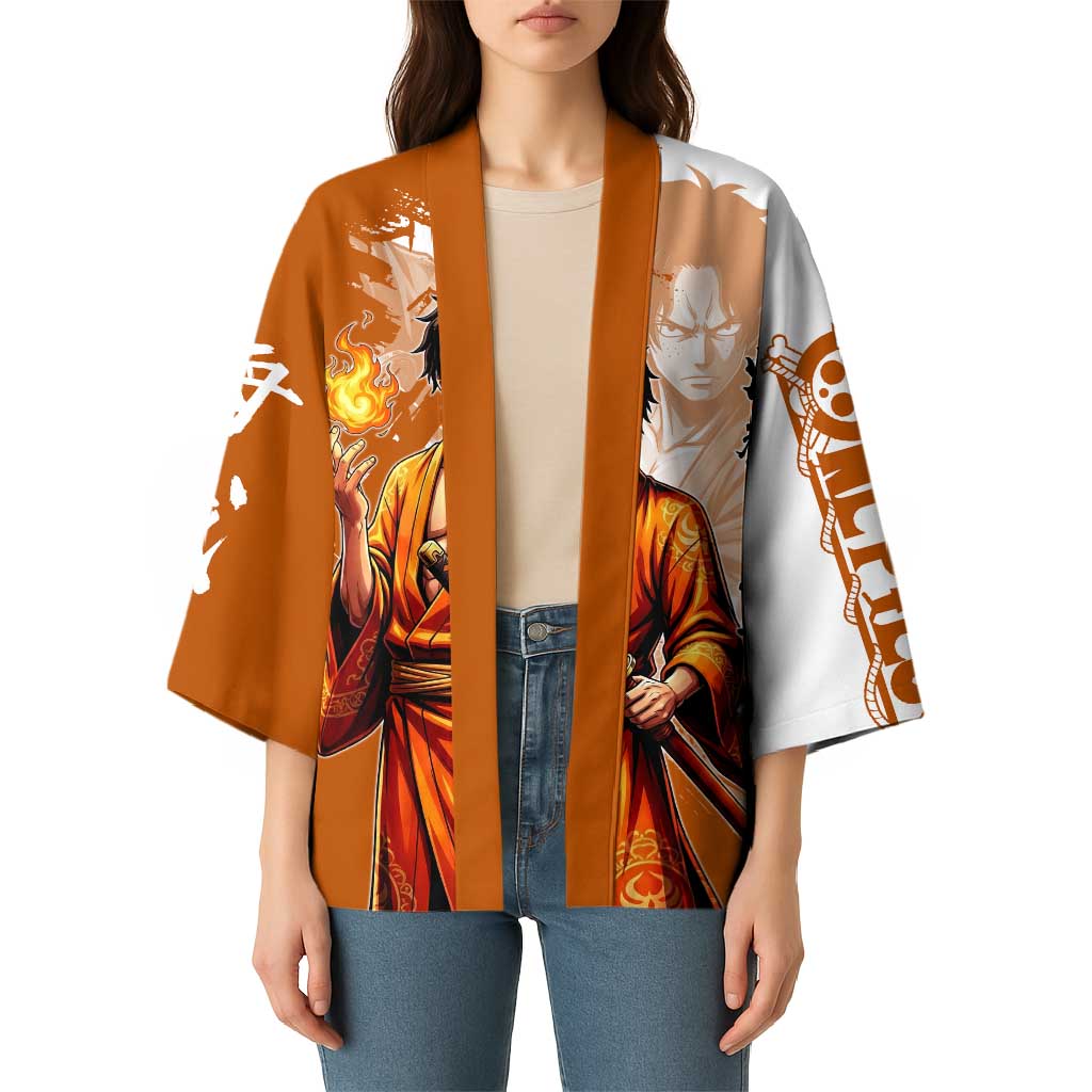 Wano Samurai Portgas D. Ace Kimono Fiery One Piece Brush Art