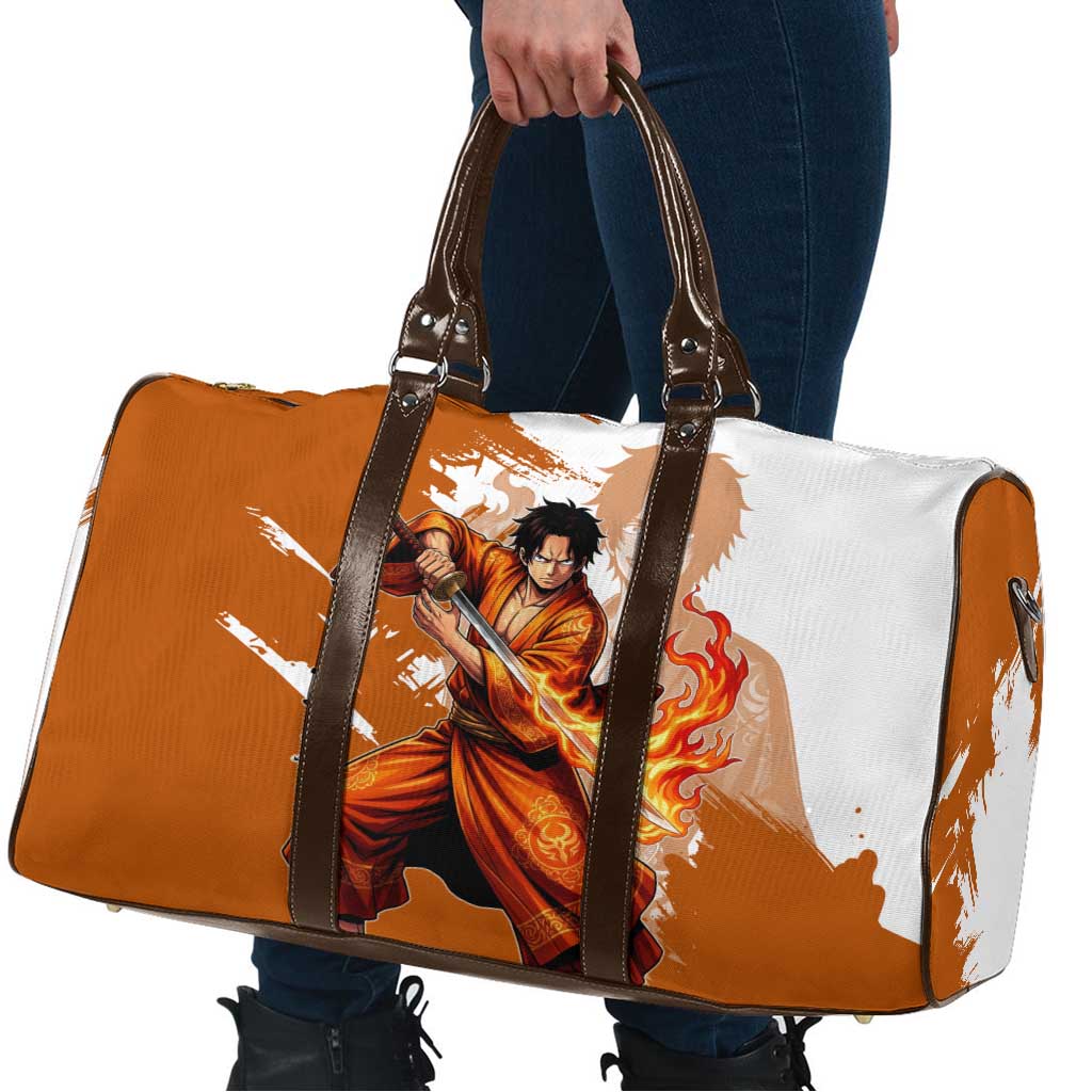 Wano Samurai Portgas D. Ace Travel Bag Fiery One Piece Brush Art