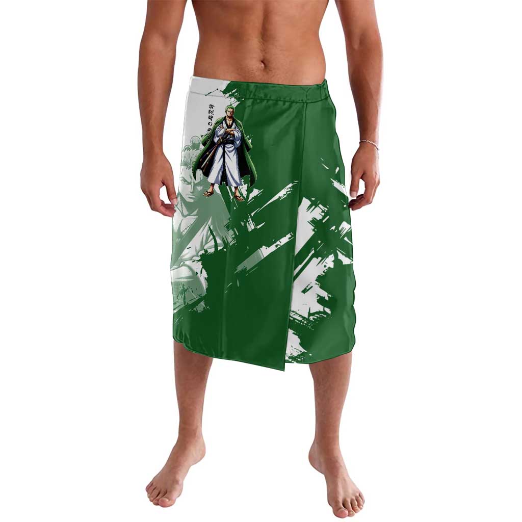 Wano Samurai Roronoa Zoro Lavalava Bold Ink Brush Anime Style