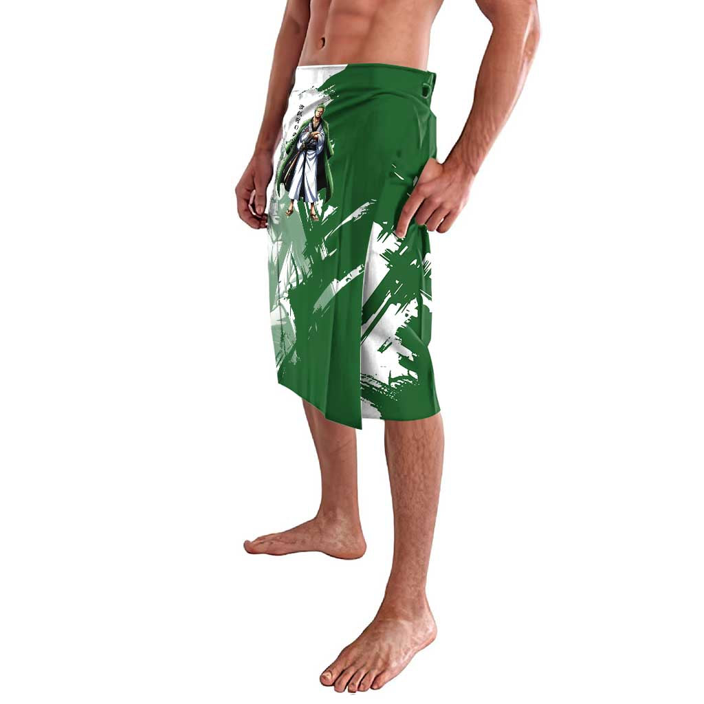 Wano Samurai Roronoa Zoro Lavalava Bold Ink Brush Anime Style