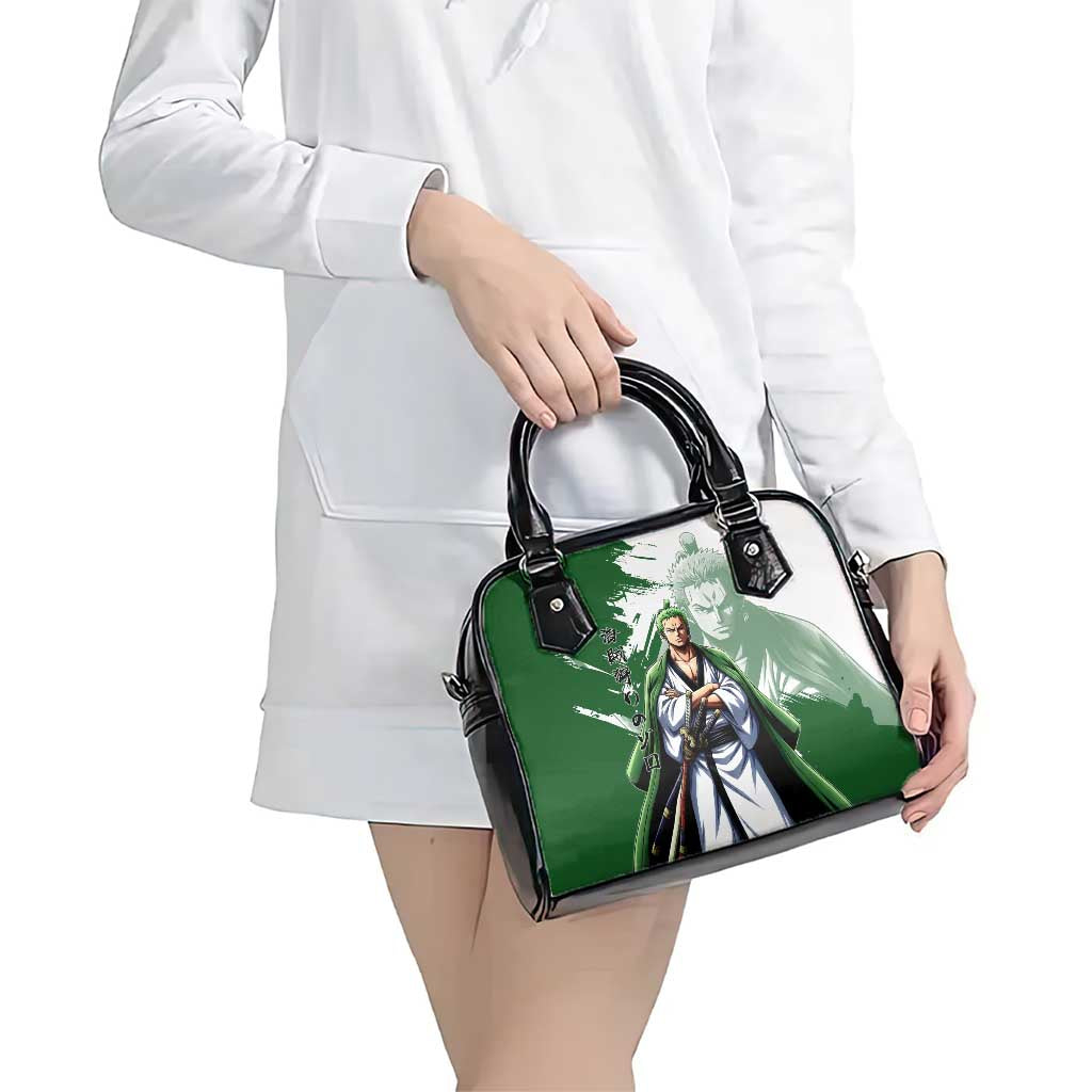 Wano Samurai Roronoa Zoro Shoulder Handbag Bold Ink Brush Anime Style