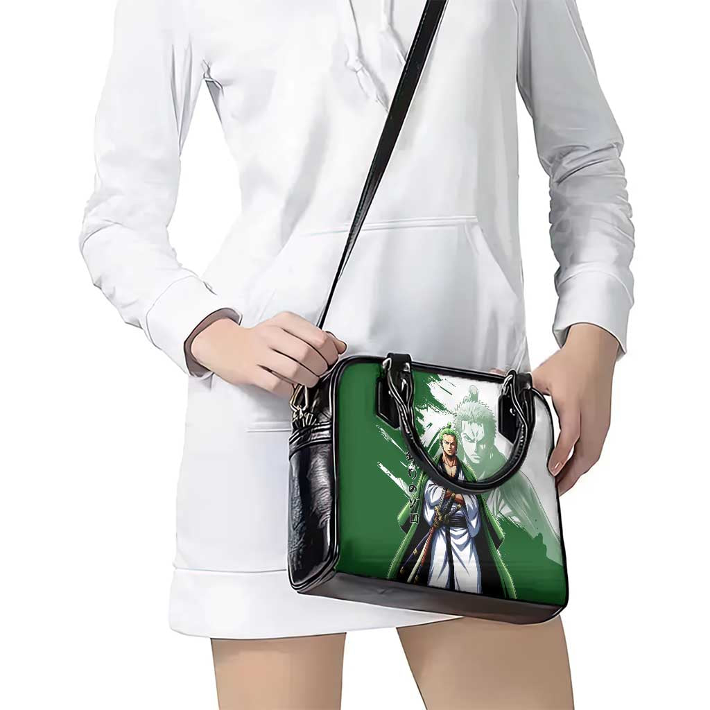 Wano Samurai Roronoa Zoro Shoulder Handbag Bold Ink Brush Anime Style