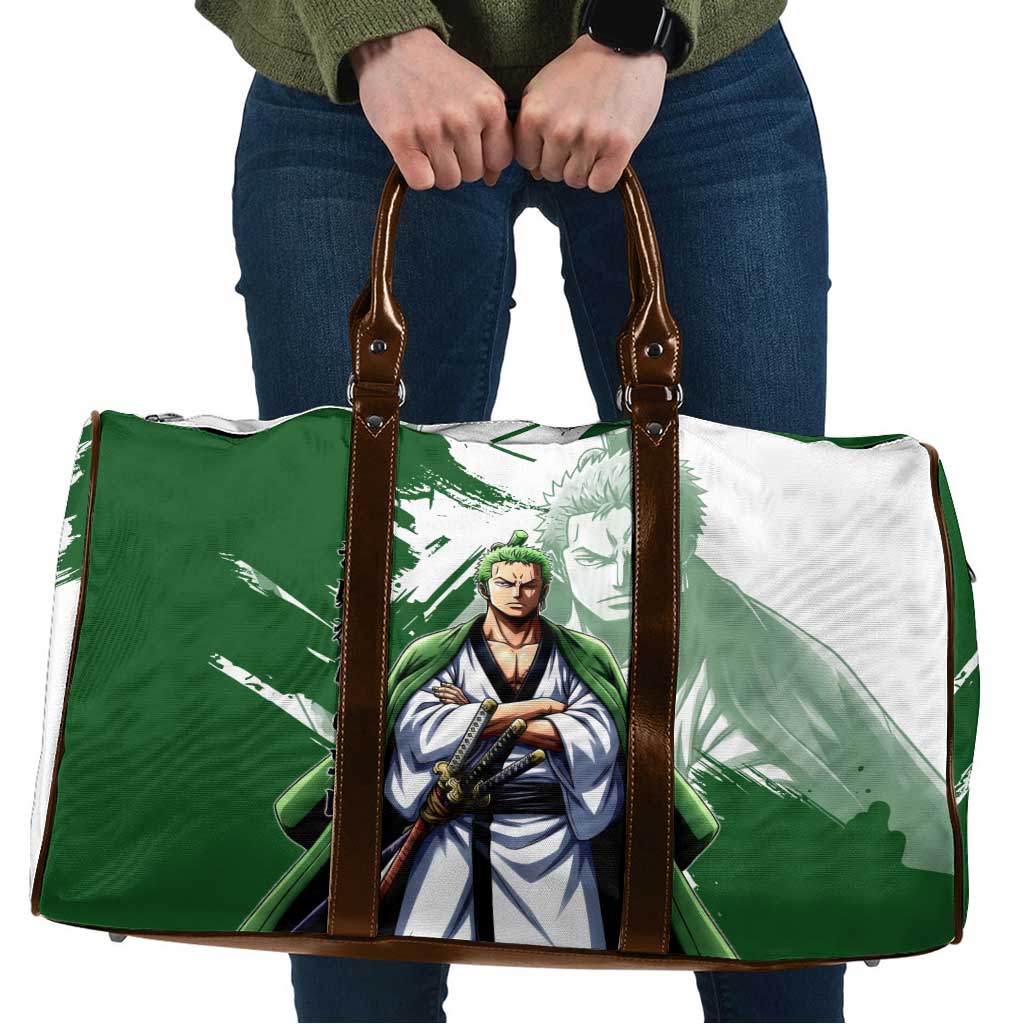 Wano Samurai Roronoa Zoro Travel Bag Bold Ink Brush Anime Style