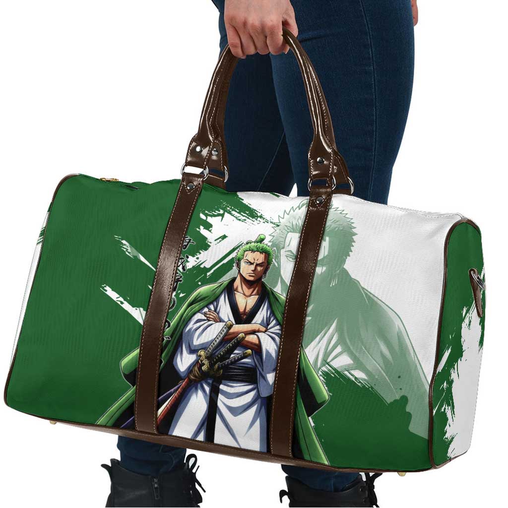 Wano Samurai Roronoa Zoro Travel Bag Bold Ink Brush Anime Style