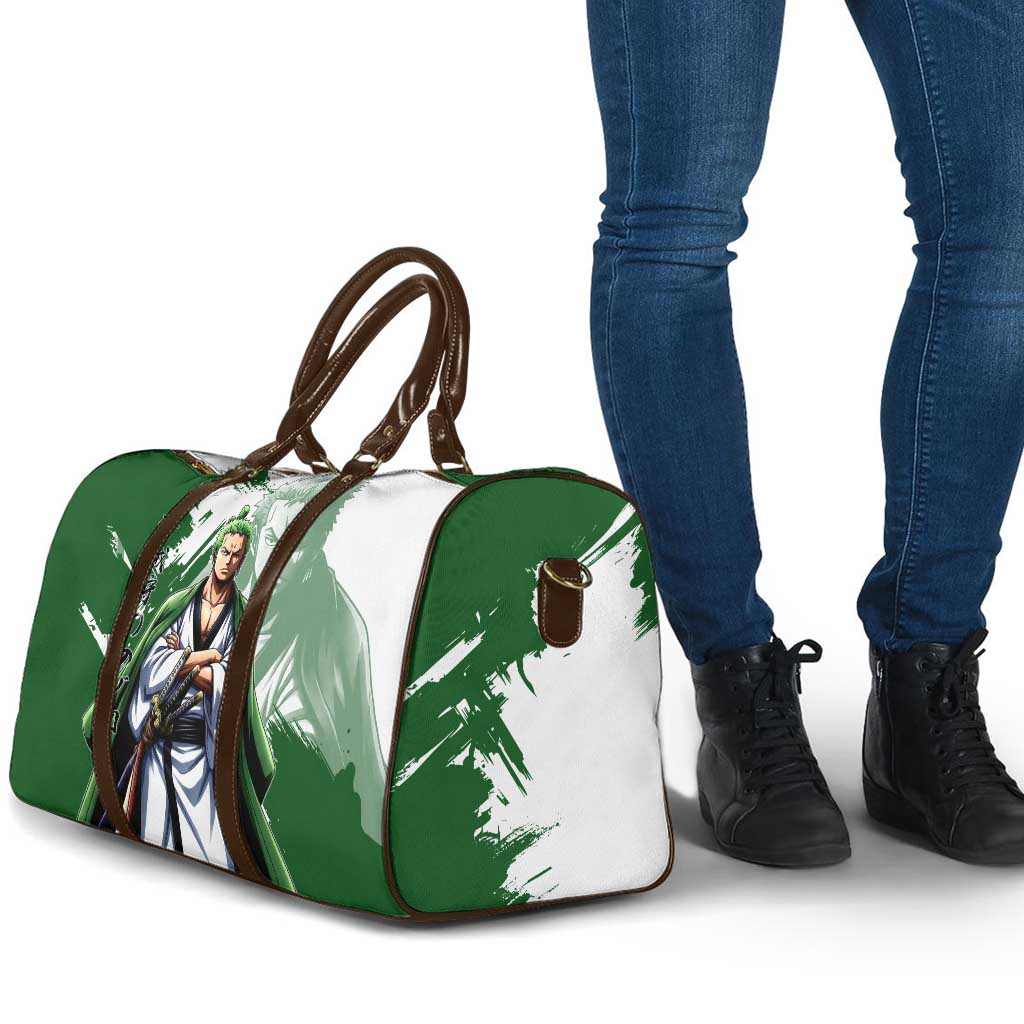 Wano Samurai Roronoa Zoro Travel Bag Bold Ink Brush Anime Style