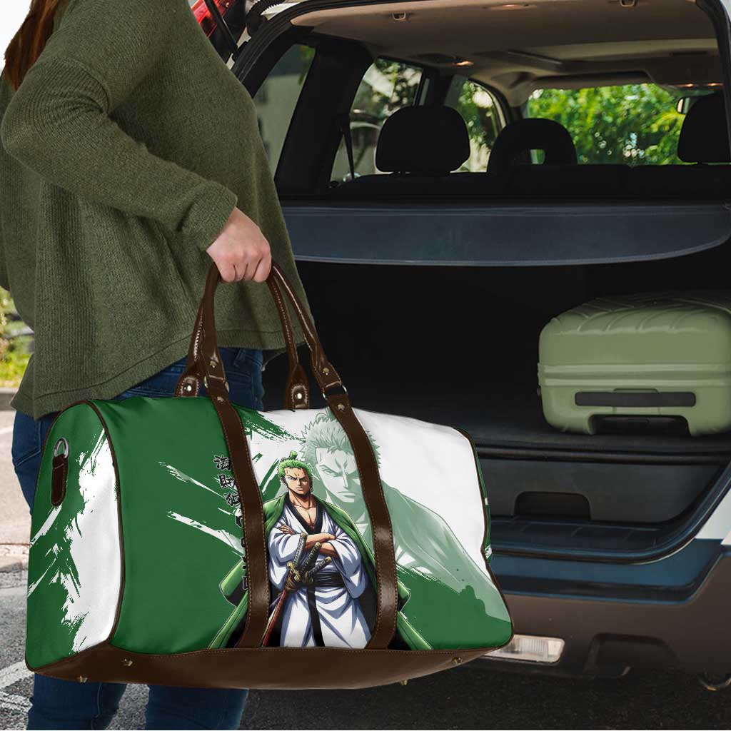 Wano Samurai Roronoa Zoro Travel Bag Bold Ink Brush Anime Style