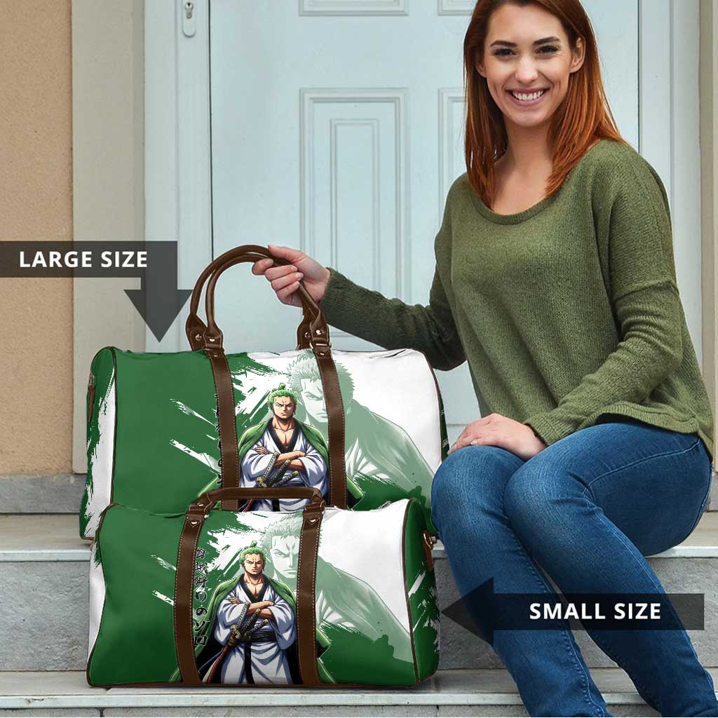 Wano Samurai Roronoa Zoro Travel Bag Bold Ink Brush Anime Style