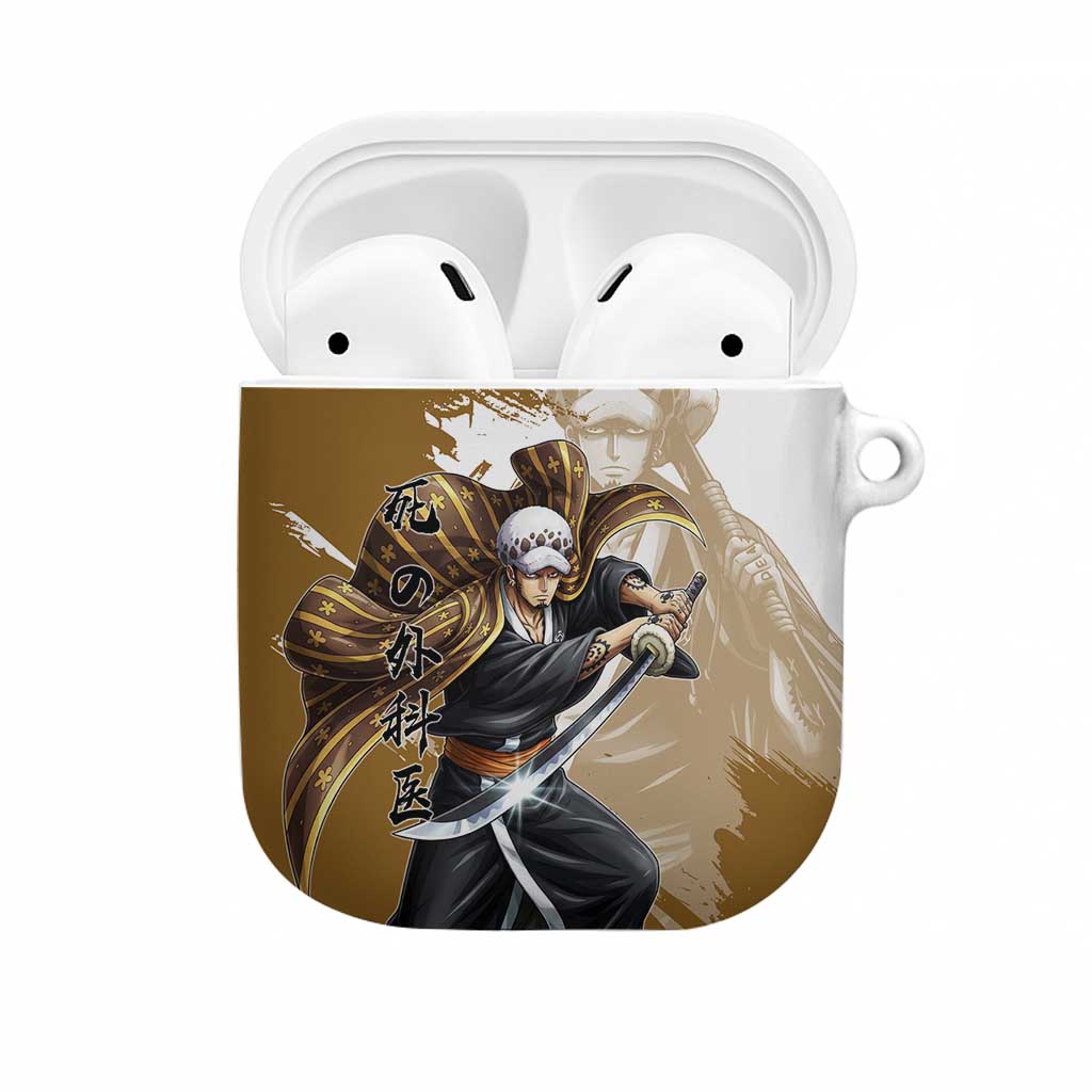 Wano Surgeon Trafalgar D. Law AirPods Case Traditional Ink Splash Anime Style