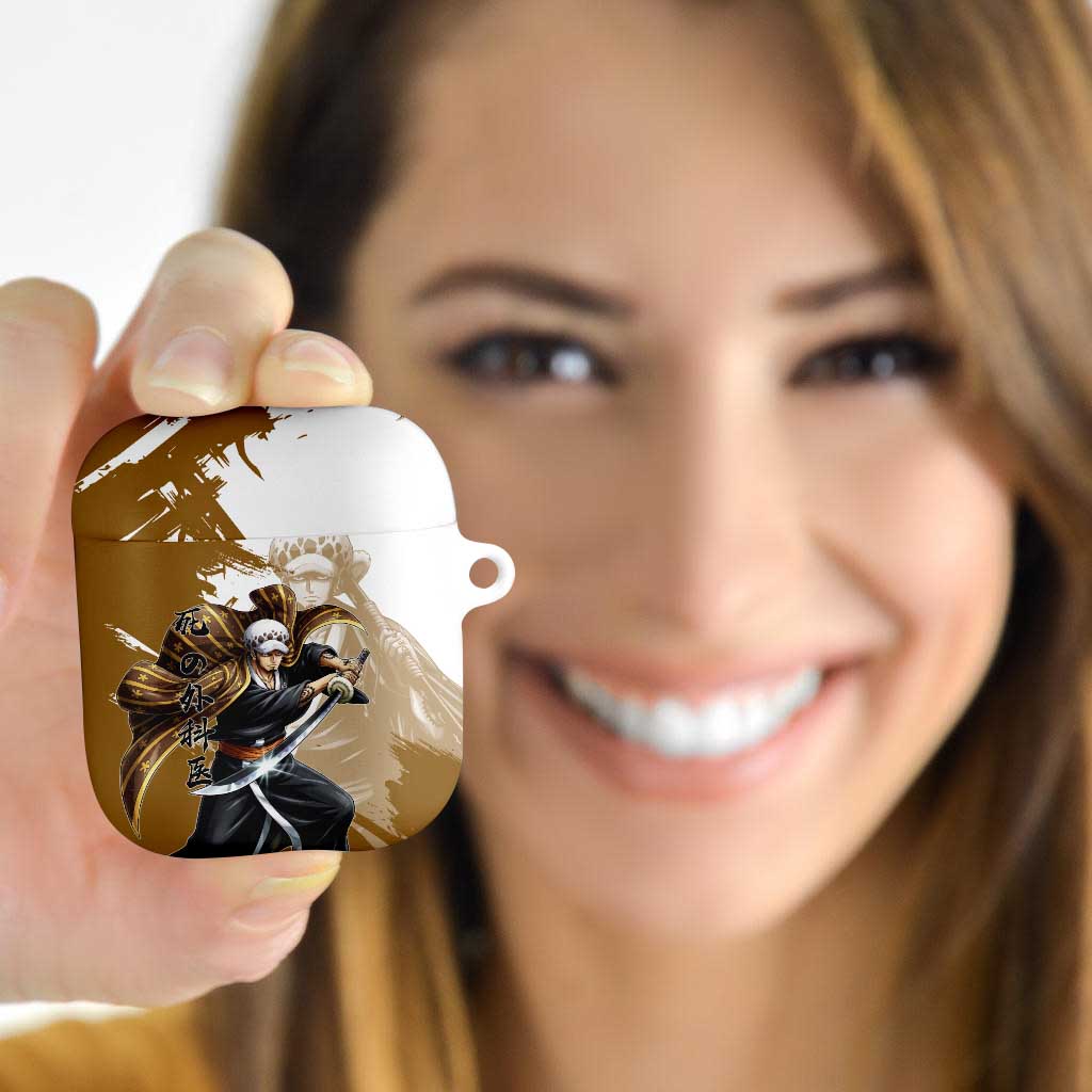 Wano Surgeon Trafalgar D. Law AirPods Case Traditional Ink Splash Anime Style