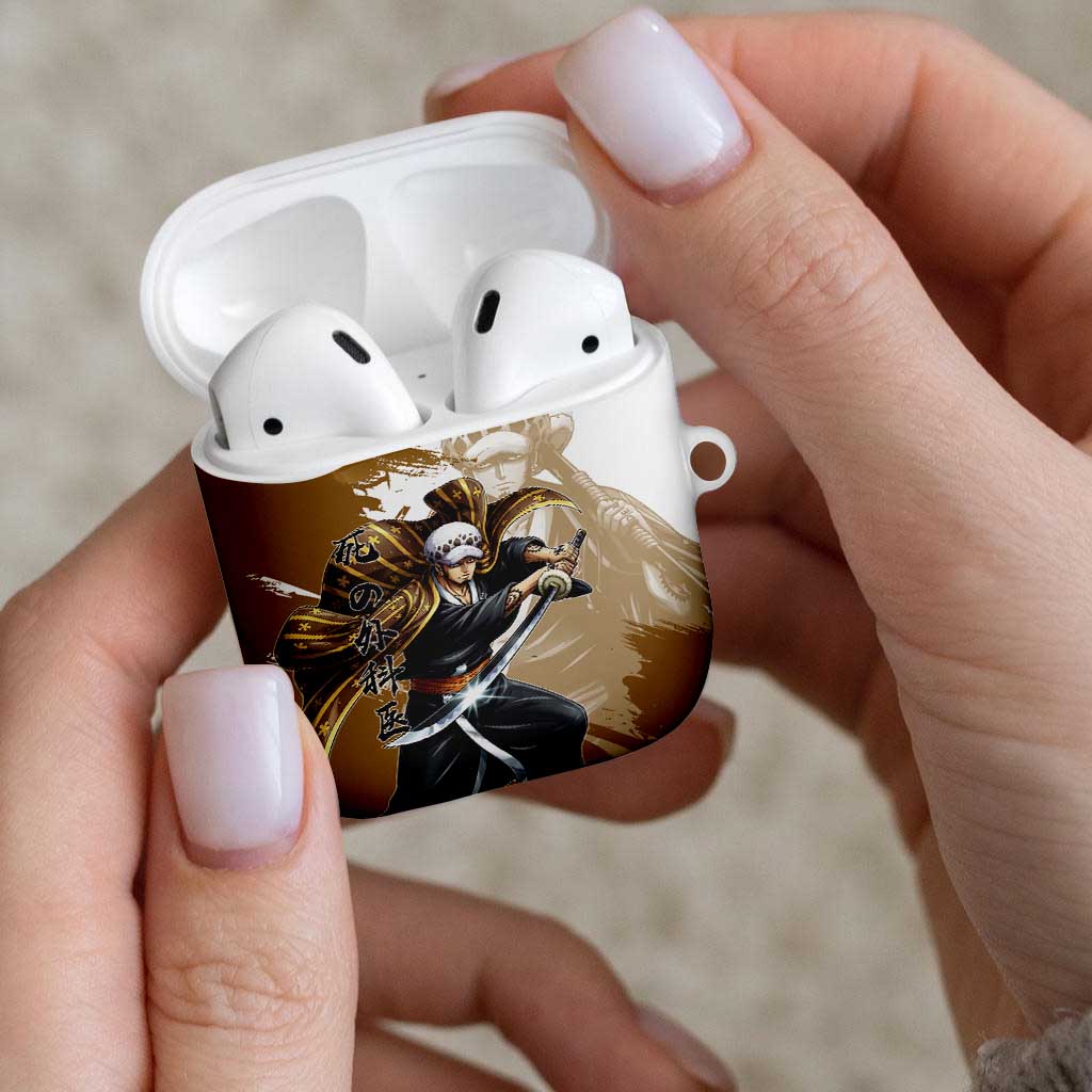 Wano Surgeon Trafalgar D. Law AirPods Case Traditional Ink Splash Anime Style
