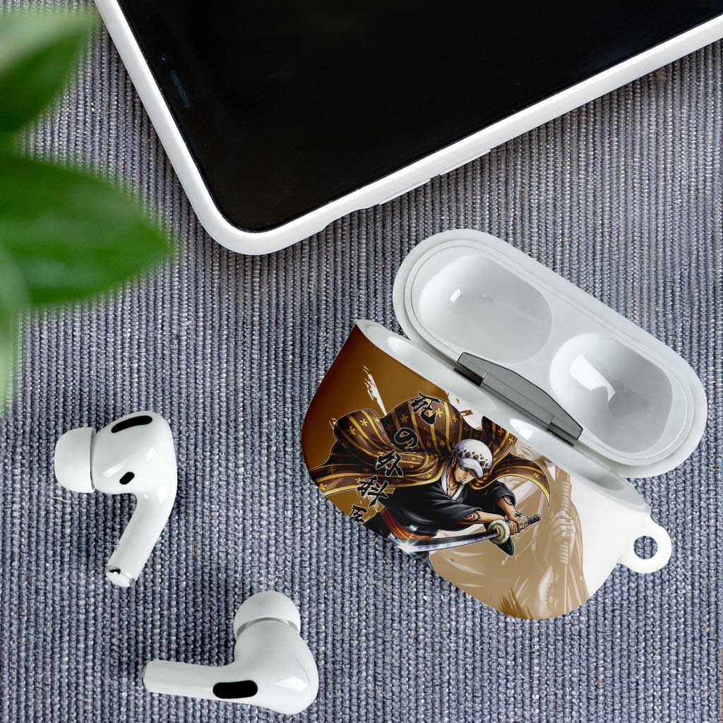 Wano Surgeon Trafalgar D. Law AirPods Case Traditional Ink Splash Anime Style