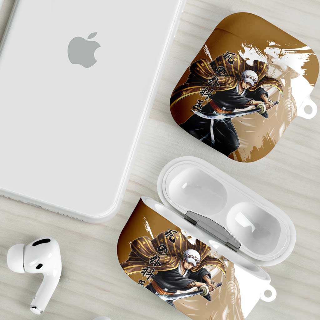 Wano Surgeon Trafalgar D. Law AirPods Case Traditional Ink Splash Anime Style